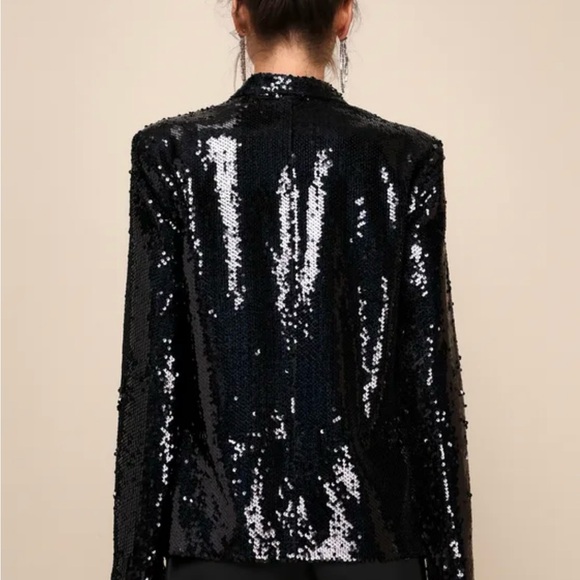 NWT lulu’s black sequin jacket size small - Picture 3 of 6